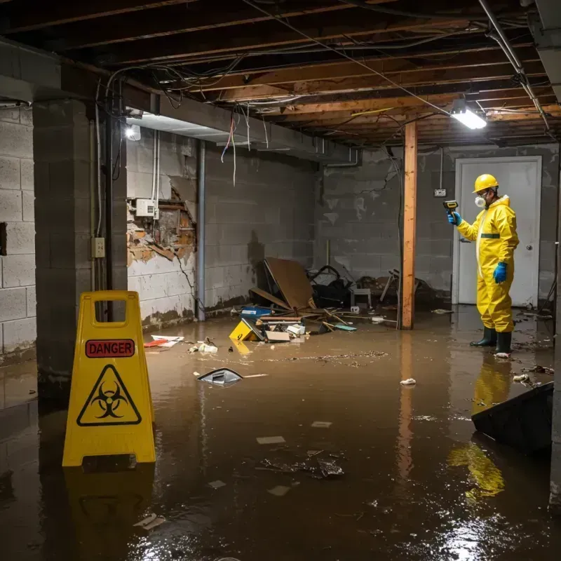 Flooded Basement Electrical Hazard in Sammamish, WA Property